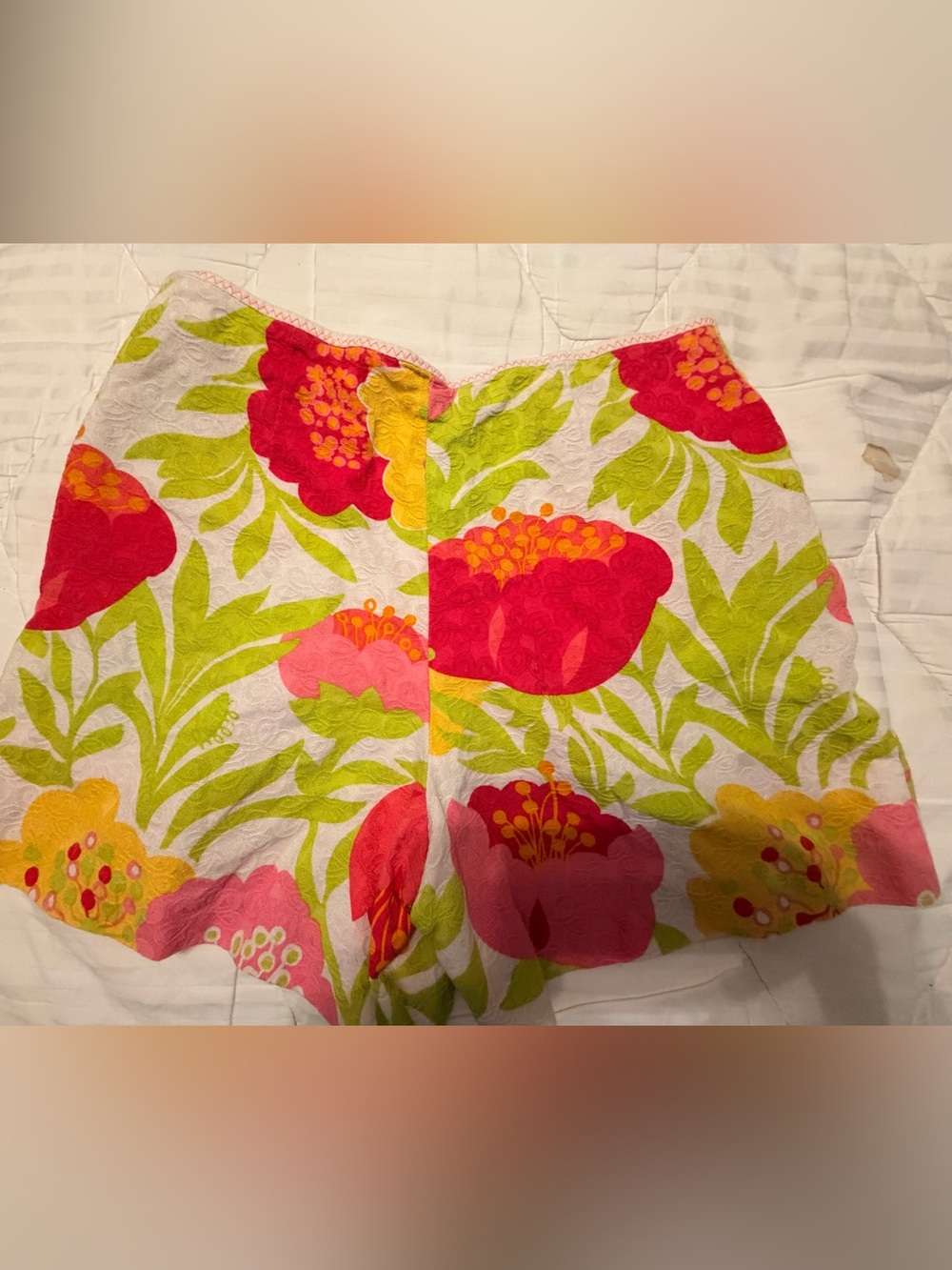 Lilly Pulitzer Floral Cotton Shorts in Pink, Yellow & Green
